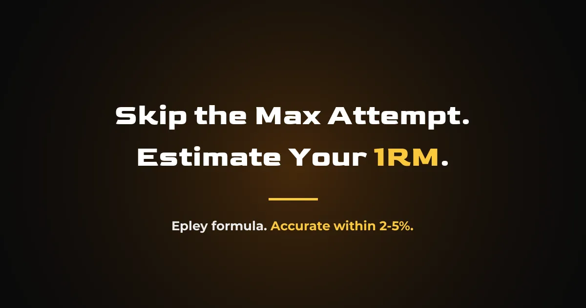 1RM Calculator: Estimate Your One-Rep Max with the Epley Formula